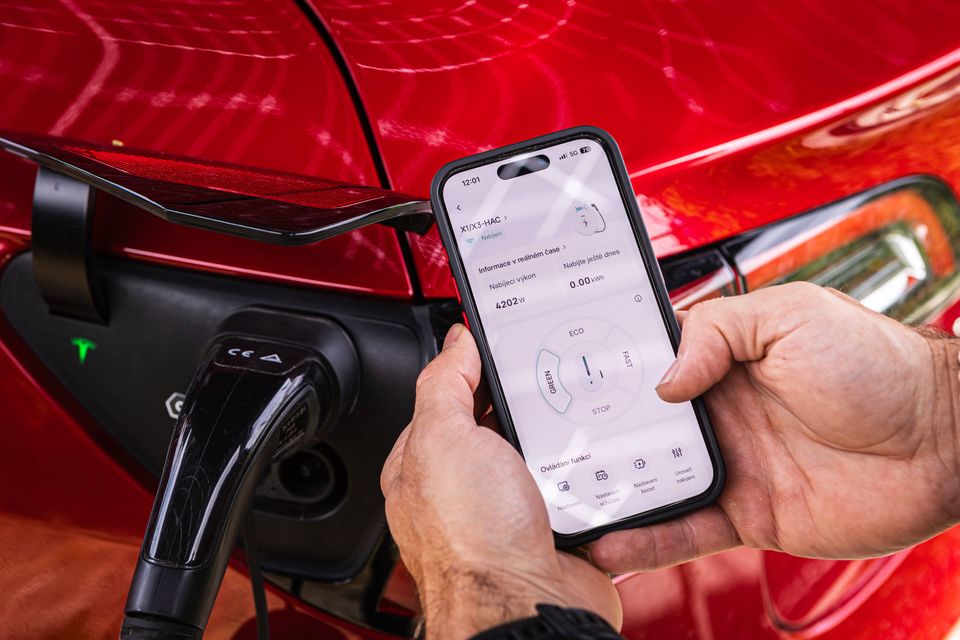 Ovládání nabíjení prostřednictvím mobilní aplikace